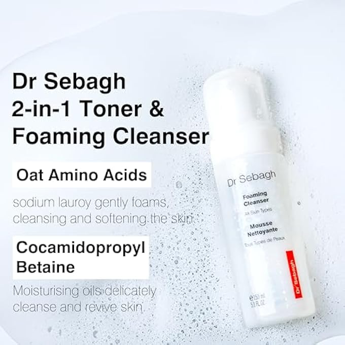 Dr. Sebagh FOAMING CLEANSER FOR ALL SKIN TYPES | REMOVES MAKE-UP AND IMPURITIES | TONES SKIN AND TIGHTENS PORES | GENTLE FACIAL CLEANSING FOR RADIANT SKIN- 150 ML - Image 4